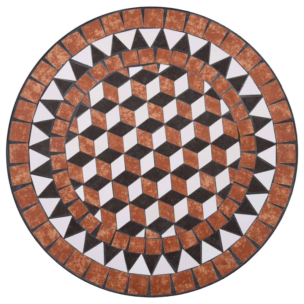 Maison Chic - Table de jardin - Table de bistro mosaïque Marron 60 cm Céramique HL905 - Image 5