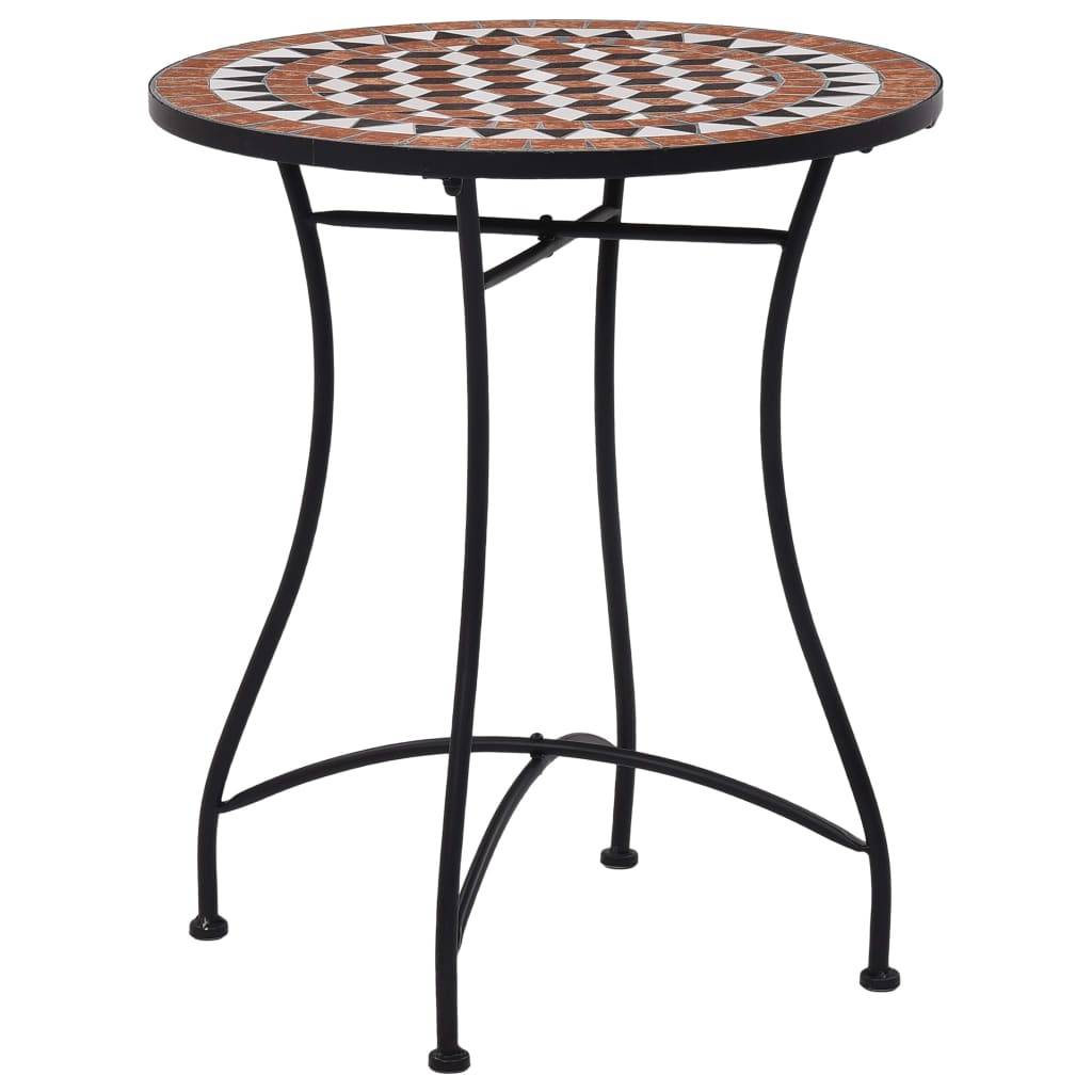 Maison Chic - Table de jardin - Table de bistro mosaïque Marron 60 cm Céramique HL905 - Image 2