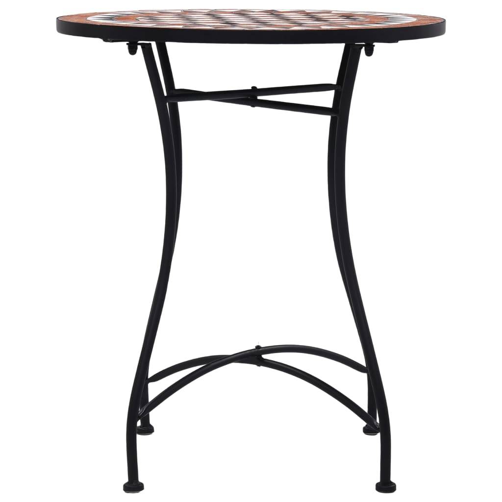 Maison Chic - Table de jardin - Table de bistro mosaïque Marron 60 cm Céramique HL905 - Image 3
