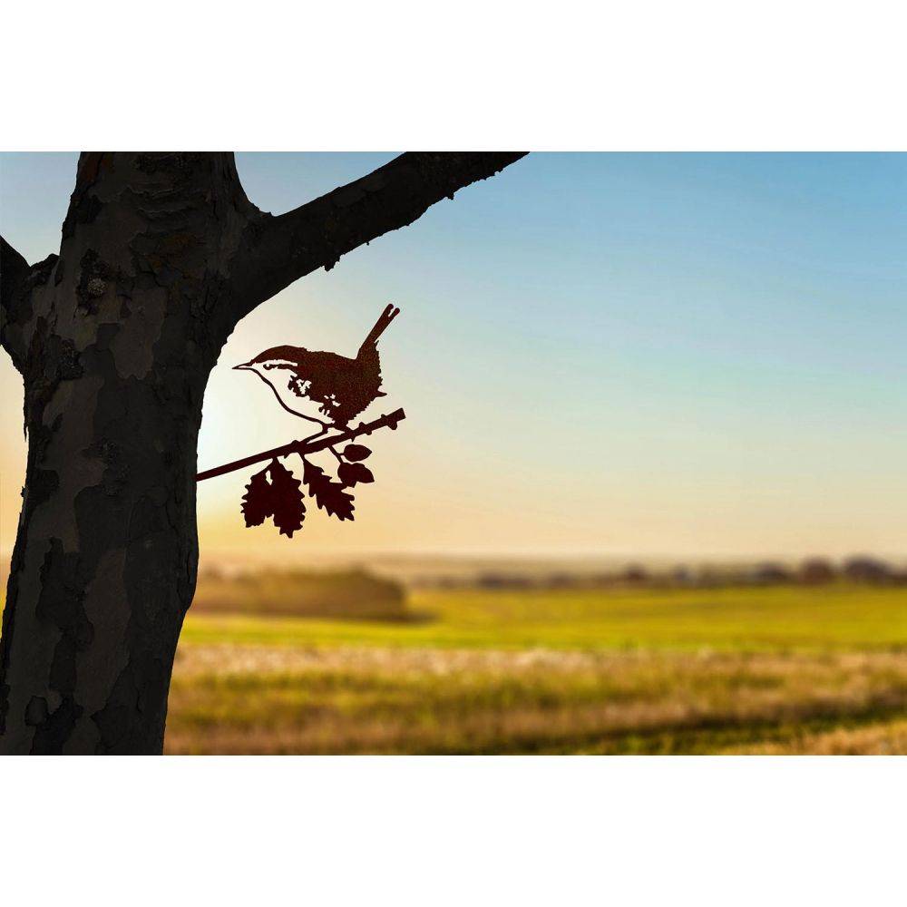 Metalbird - Oiseau sur pique troglodyte mignon en acier corten - Image 4