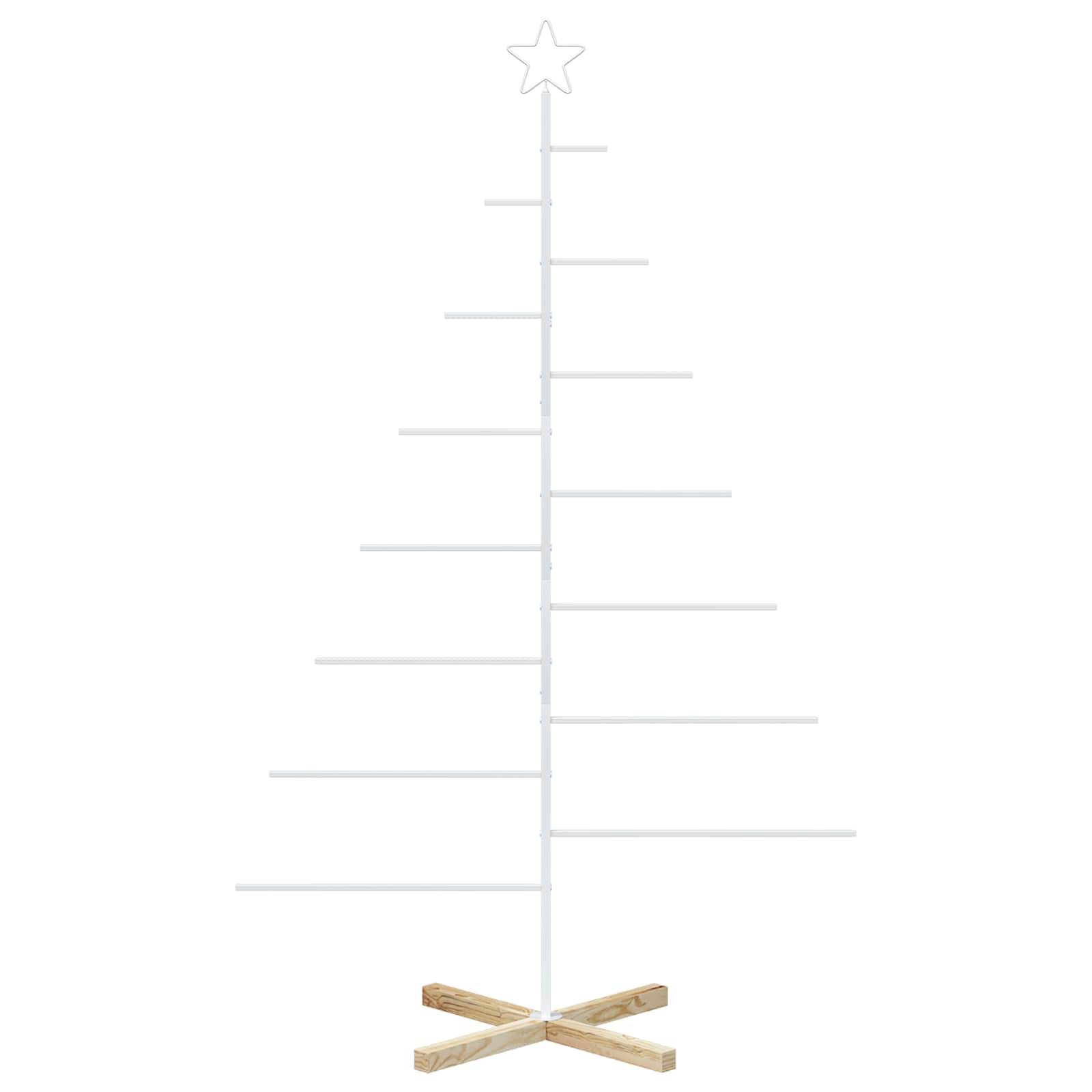Vidaxl - Sapin de Noël en métal avec support KUOPIO 180 cm Acier Blanc vidaXL 42053935 - Image 5