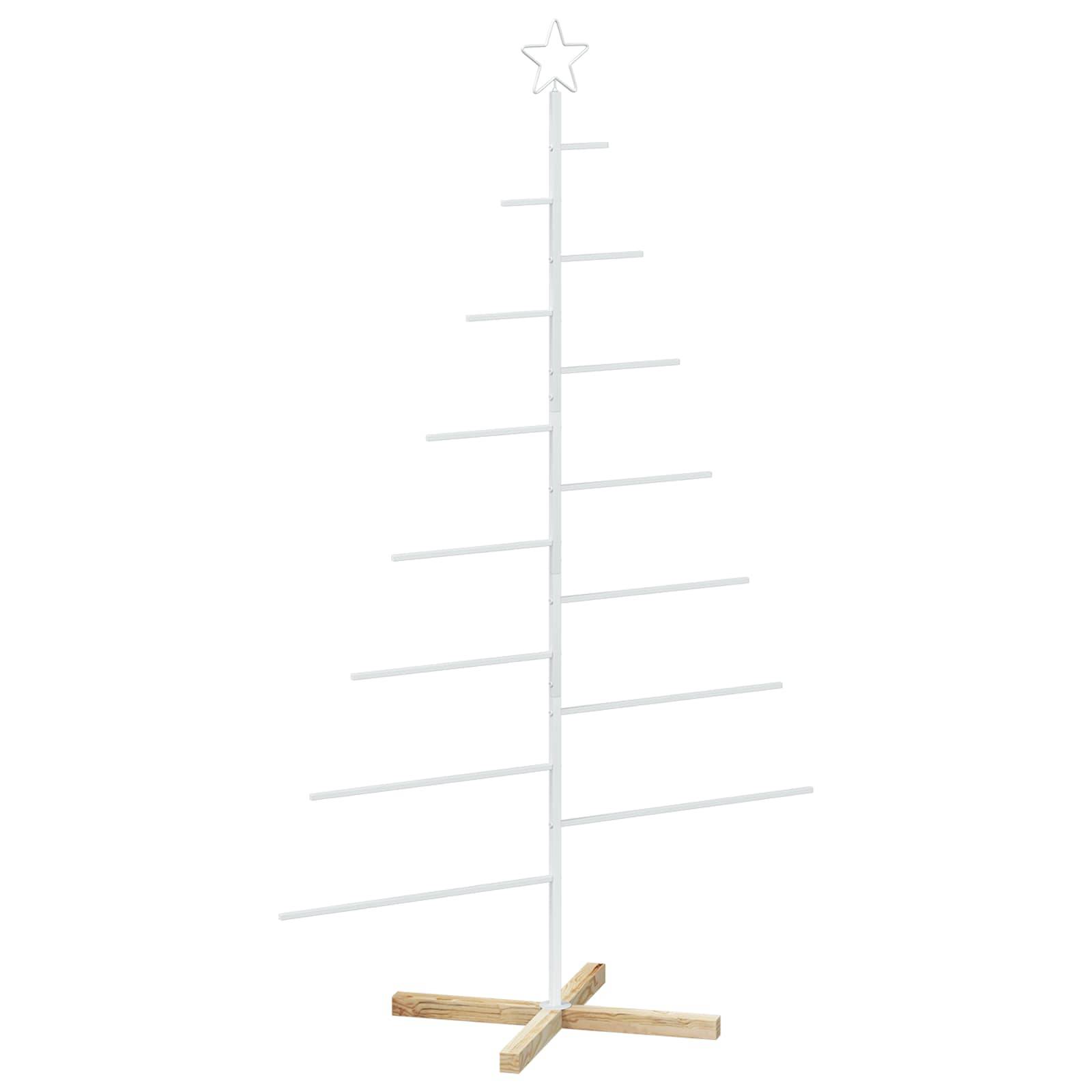 Vidaxl - Sapin de Noël en métal avec support KUOPIO 180 cm Acier Blanc vidaXL 42053935 - Image 2