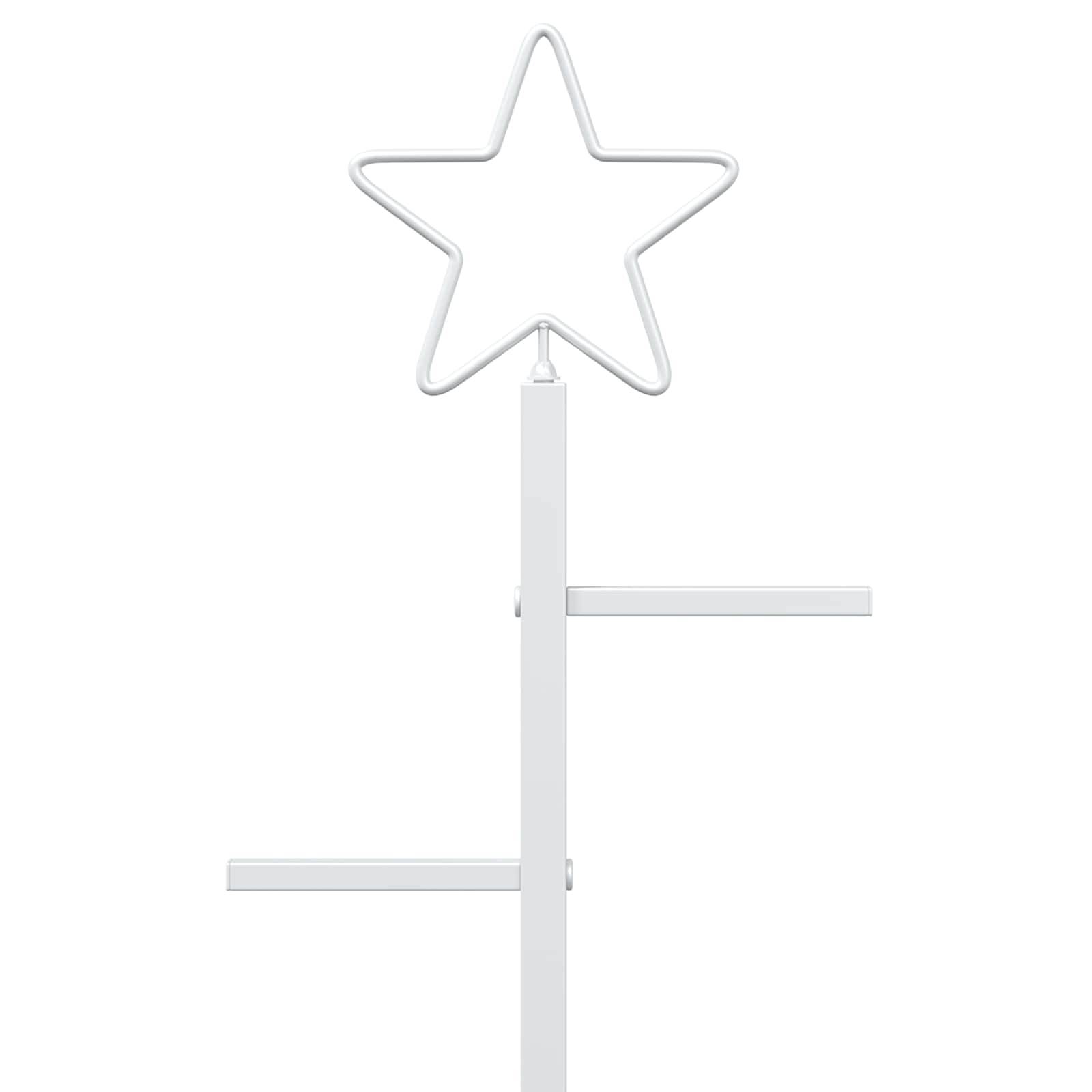 Vidaxl - Sapin de Noël en métal avec support KUOPIO 180 cm Acier Blanc vidaXL 42053935 - Image 6
