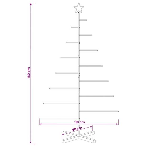 Vidaxl - Sapin de Noël en métal avec support KUOPIO 180 cm Acier Blanc vidaXL 42053935 - Image 3