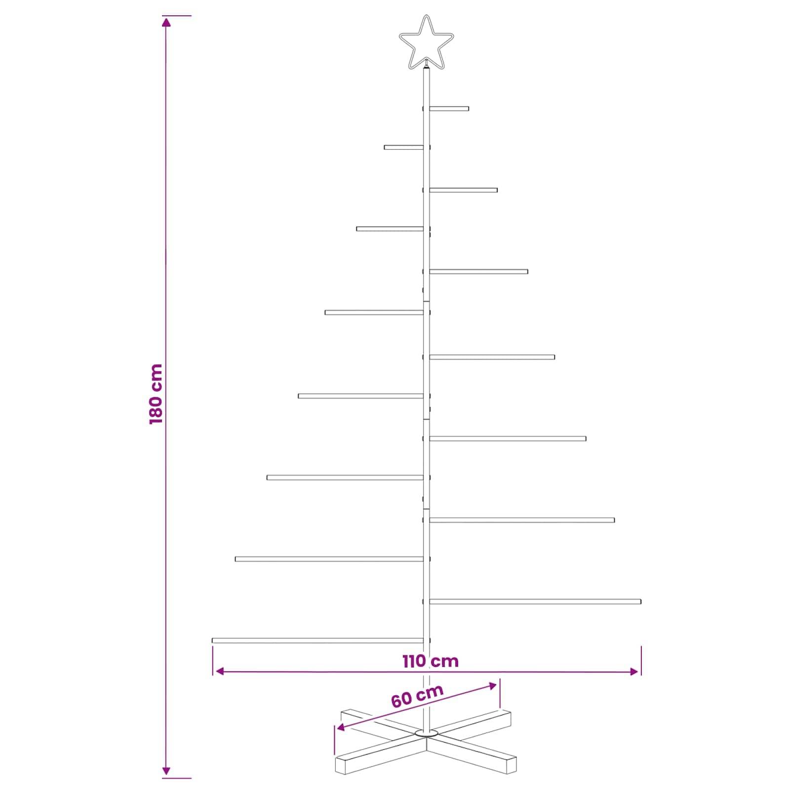 Vidaxl - Sapin de Noël en métal avec support KUOPIO 180 cm Acier Blanc vidaXL 42053935 - Image 3