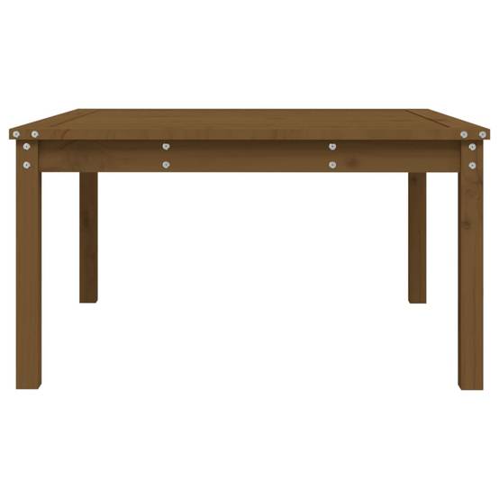 Table de jardin | Table d'extérieur marron miel 82,5x82,5x45 cm bois massif de pin - Image 6