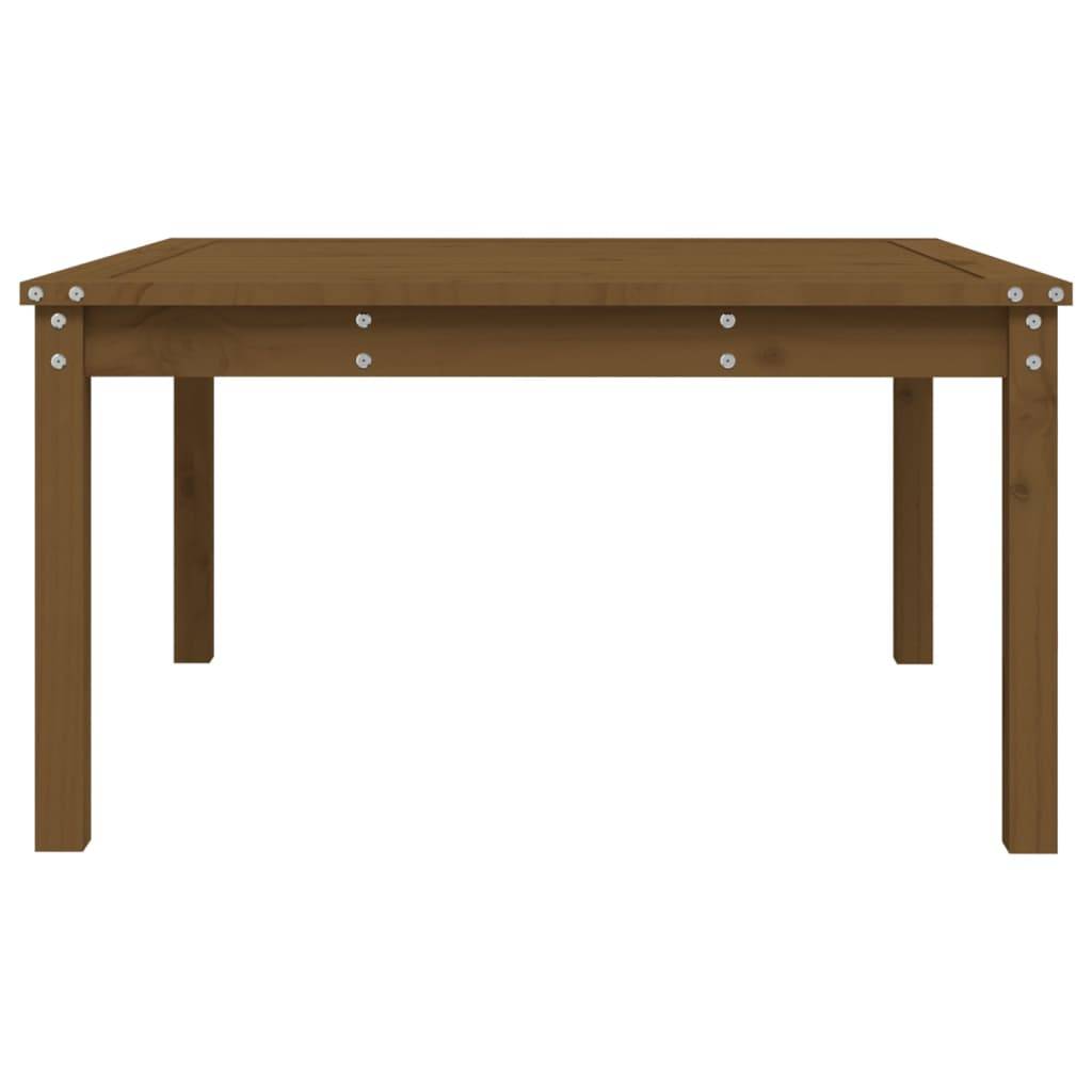 Table de jardin | Table d'extérieur marron miel 82,5x82,5x45 cm bois massif de pin - Image 6