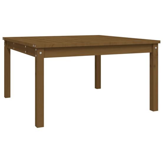 Table de jardin | Table d'extérieur marron miel 82,5x82,5x45 cm bois massif de pin - Image 1