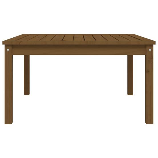 Table de jardin | Table d'extérieur marron miel 82,5x82,5x45 cm bois massif de pin - Image 5