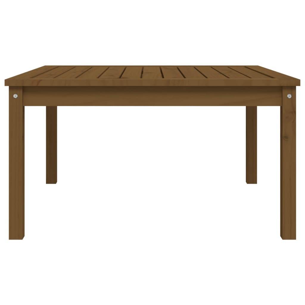 Table de jardin | Table d'extérieur marron miel 82,5x82,5x45 cm bois massif de pin - Image 5