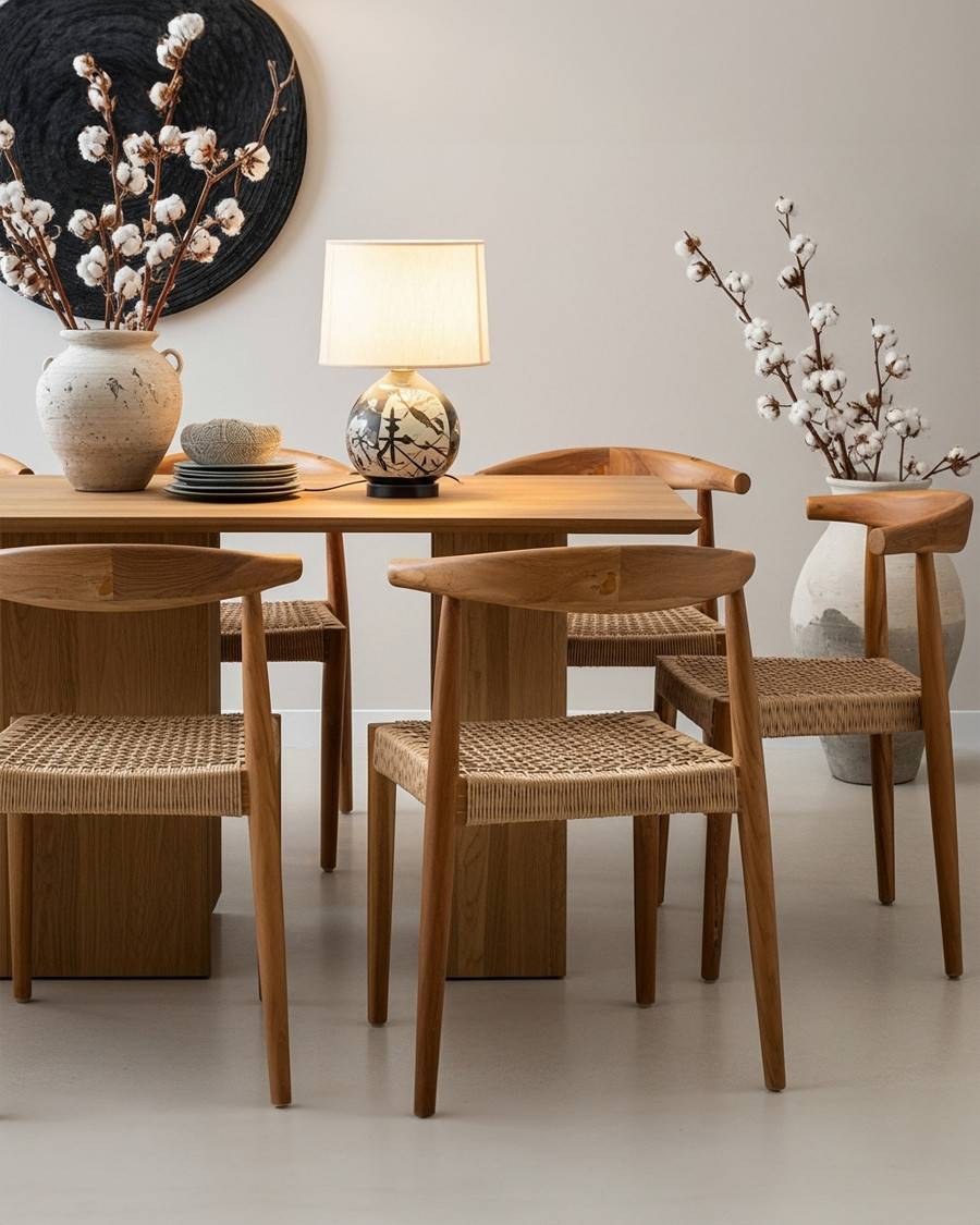 Soa - Lot de 2 chaises Soa en teck massif et corde synthétique - UNIQKA - Image 1