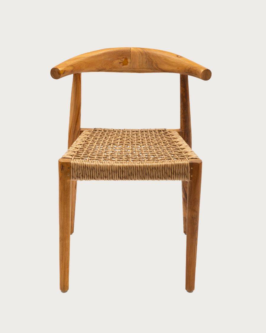 Soa - Lot de 2 chaises Soa en teck massif et corde synthétique - UNIQKA - Image 2