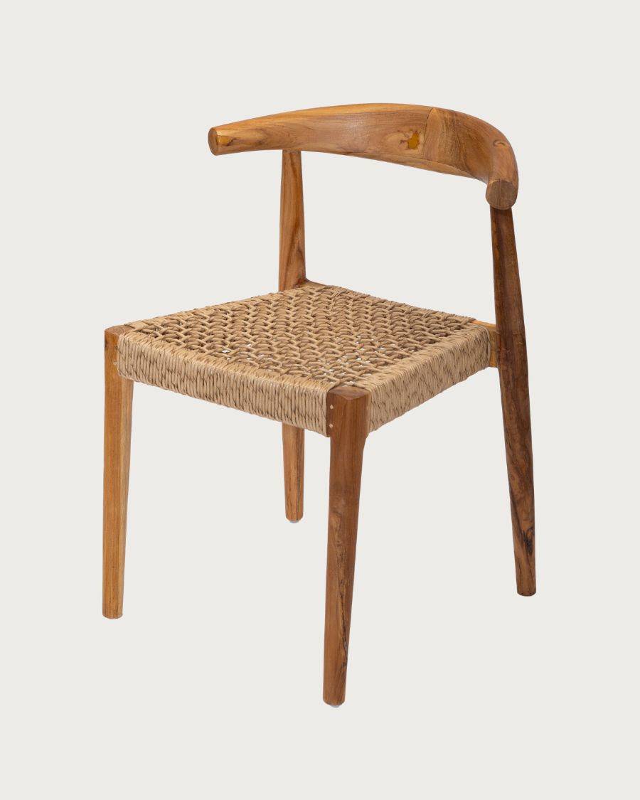 Soa - Lot de 2 chaises Soa en teck massif et corde synthétique - UNIQKA - Image 3