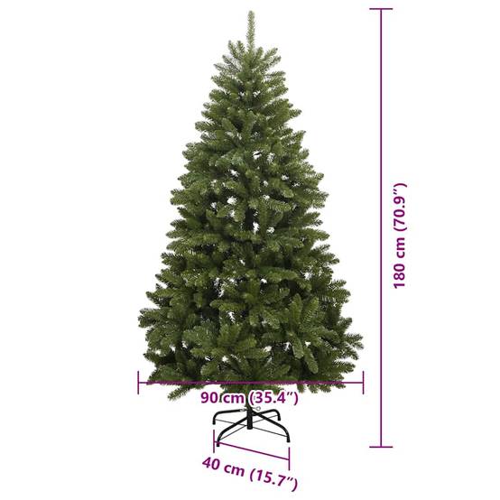 Vidaxl - Sapin de Noël artificiel avec 300 LED Vert 180 cm PVC et métal vidaXL 3395687 - Image 3