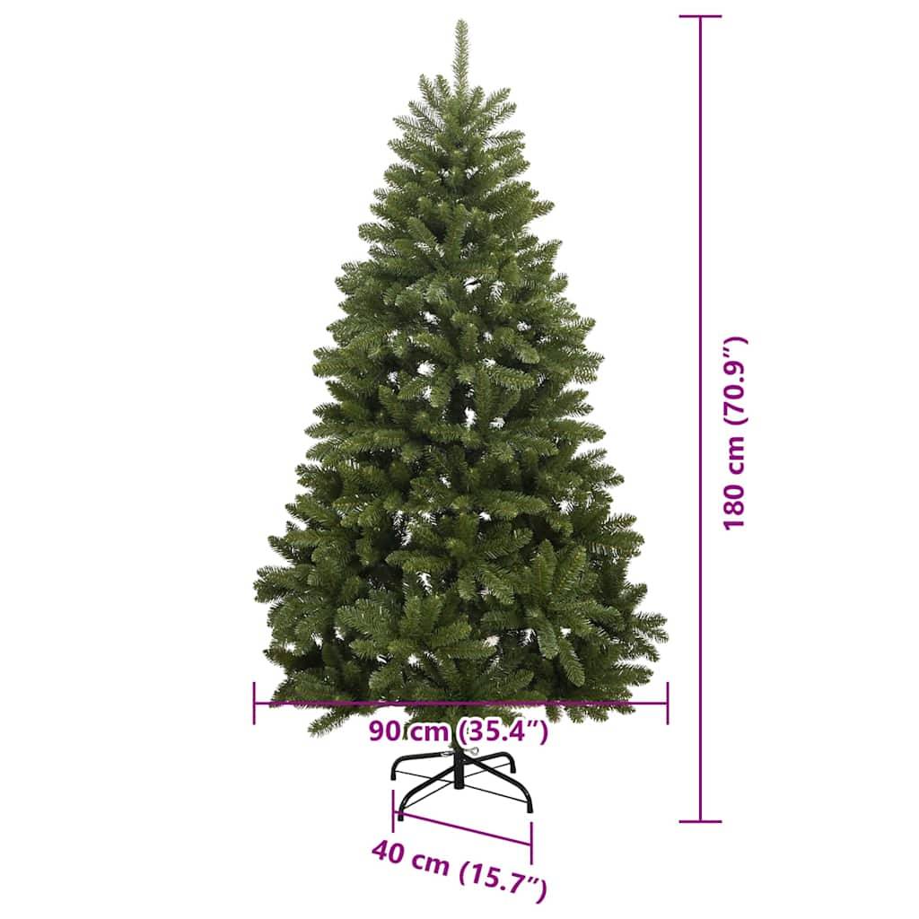 Vidaxl - Sapin de Noël artificiel avec 300 LED Vert 180 cm PVC et métal vidaXL 3395687 - Image 3