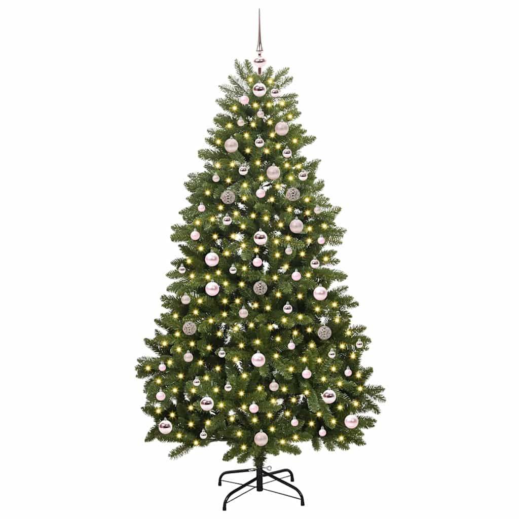Vidaxl - Sapin de Noël artificiel avec 300 LED Vert 180 cm PVC et métal vidaXL 3395687 - Image 4
