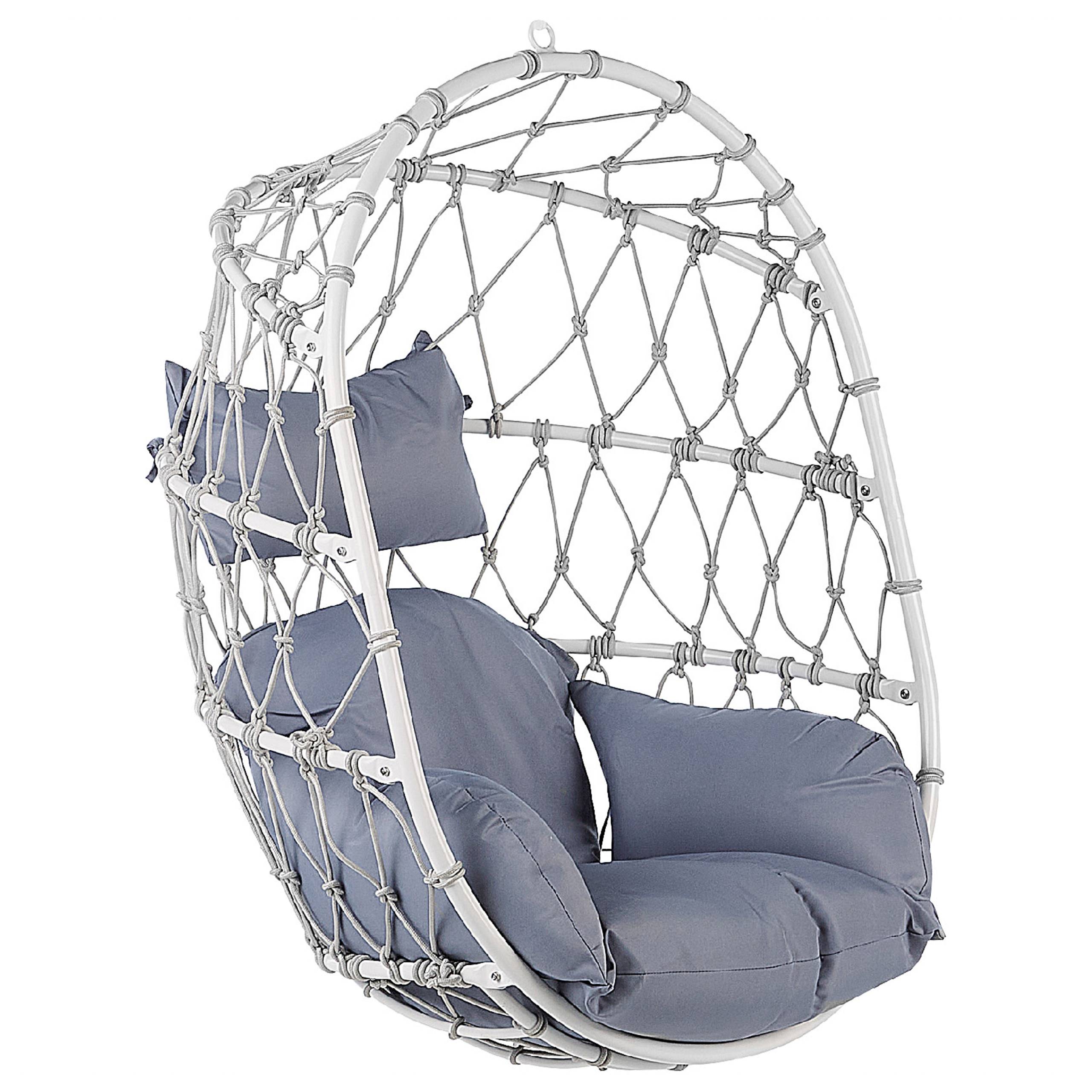 Beliani - Chaise porte-à-faux Tissu Blanc ADRIA - Beliani - Image 6