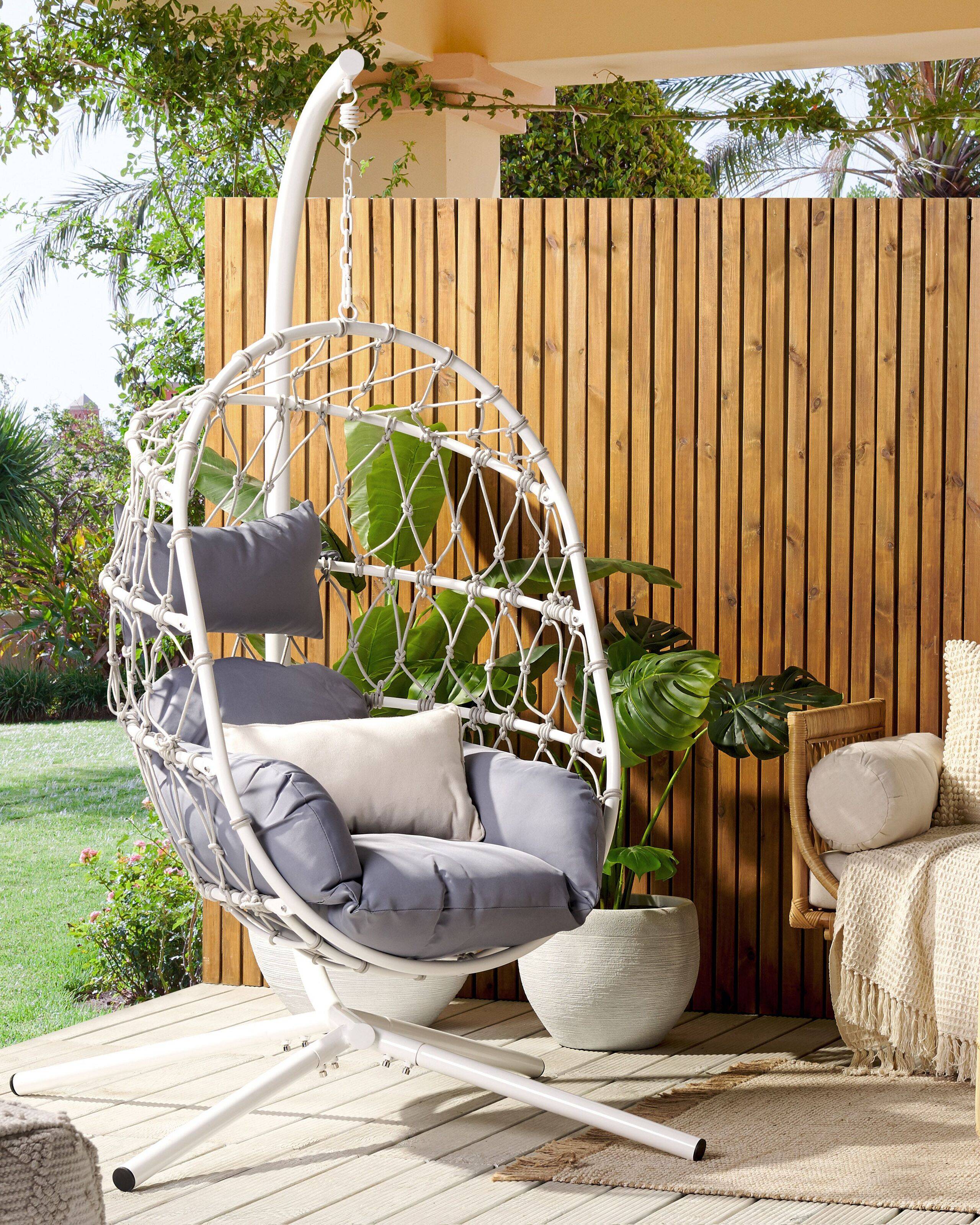 Beliani - Chaise porte-à-faux Tissu Blanc ADRIA - Beliani - Image 1