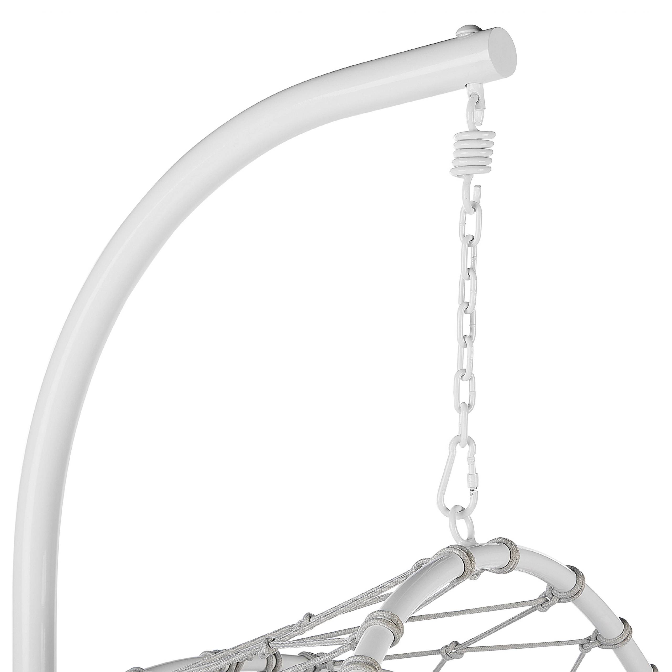 Beliani - Chaise porte-à-faux Tissu Blanc ADRIA - Beliani - Image 8