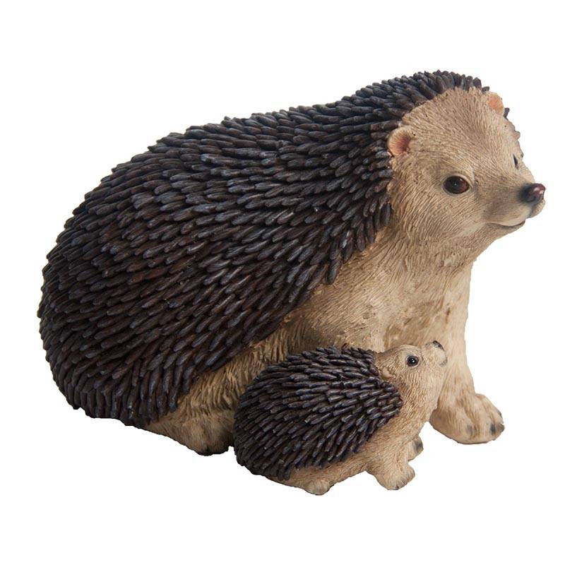 Esschert Design - Hérisson avec bébé Déco résine 16cm - Esschert Design - Image 1
