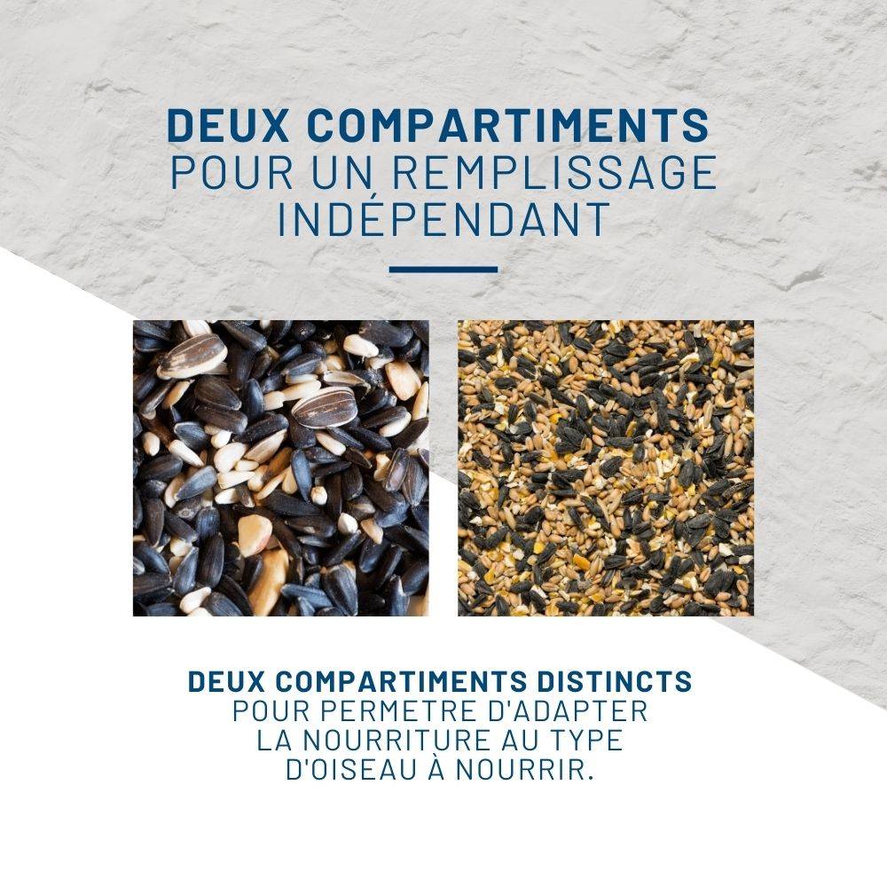 Mangeoire anti-nuisibles SMART BIRDS pour oiseaux bleue SWISSINNO - Image 6