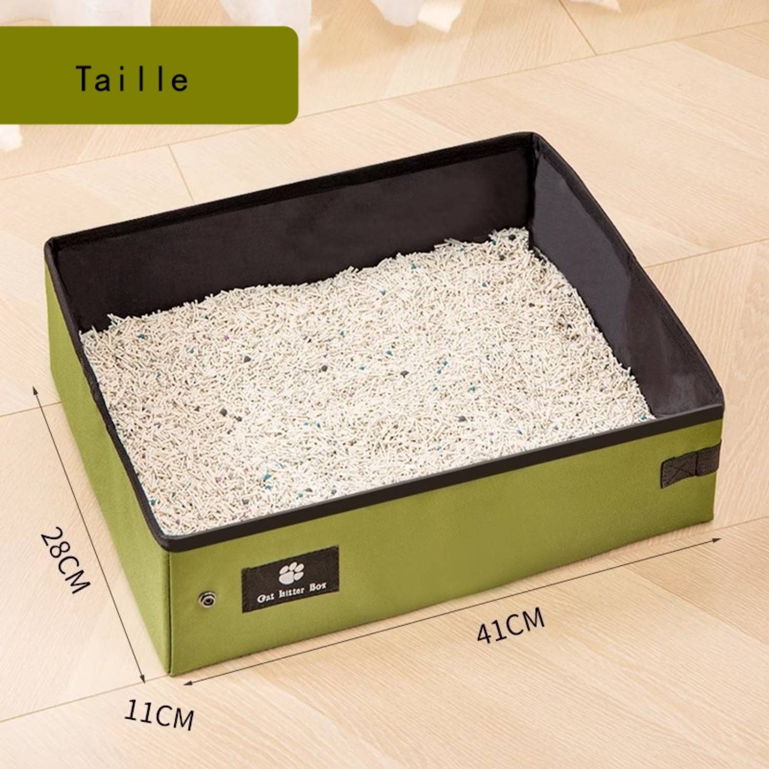 DtopbuyAge - Bac à litière pliable pour chat - Portable, imperméable S DtopbuyAge - Image 3