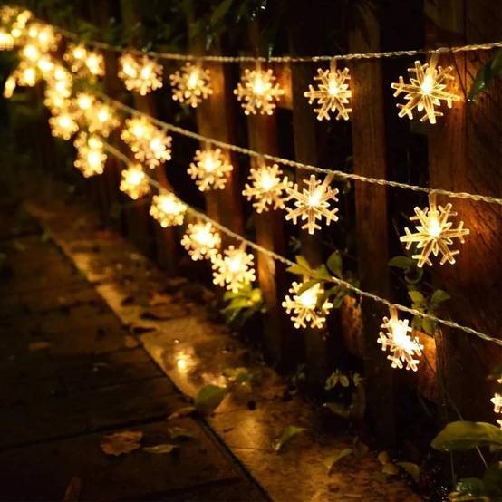 Guirlande lumineuse solaire 7 m/50 LED, 8 modes, lumières de Noël blanc chaud, étanche, pour intérieur et extérieur, jardins et Noël. - Image 2