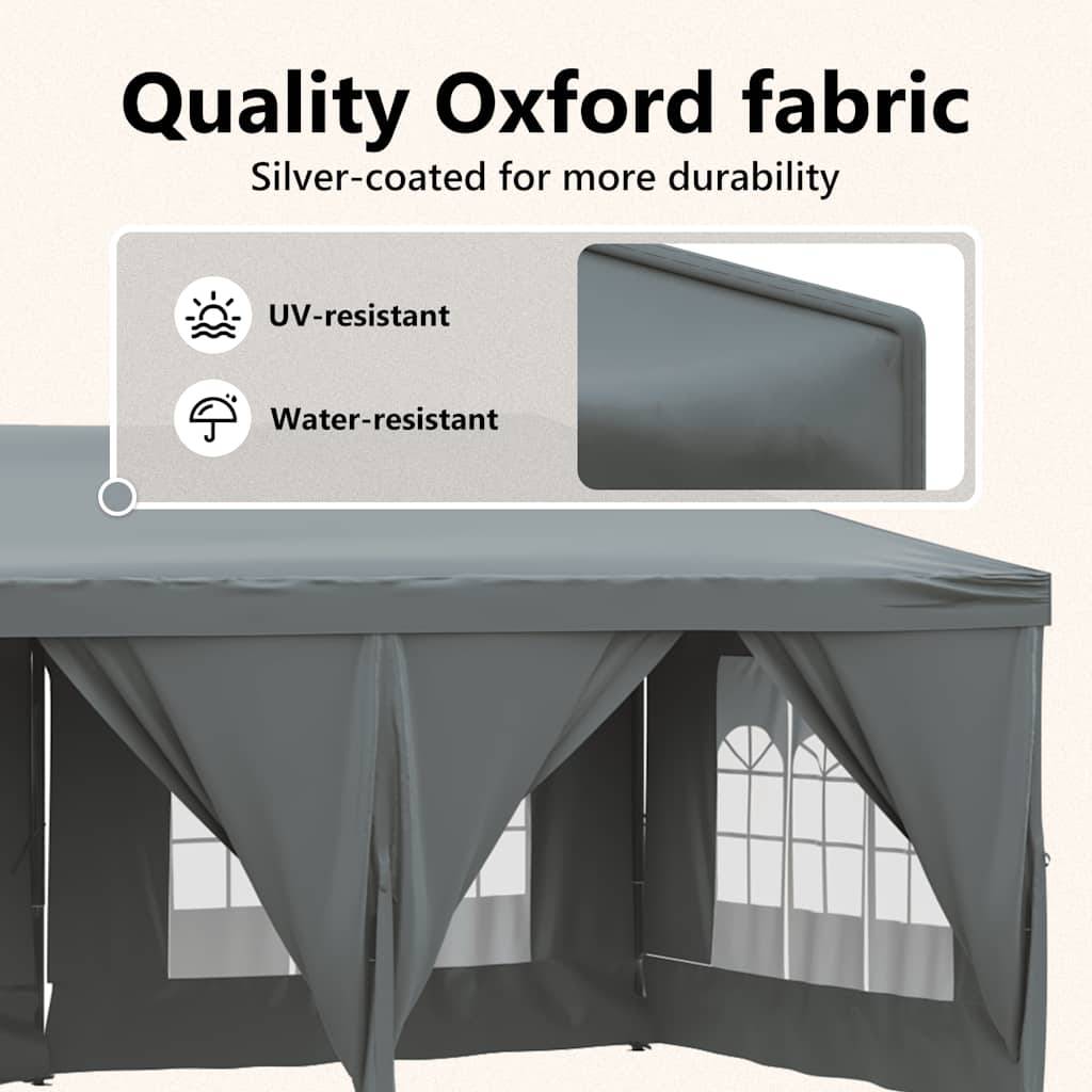 ComfortXL - Tente de Réception Pliante Acier avec Parois Latérales Imperméable pour Fête Anthracite 3x6 m – ComfortXL Outdoor Living - Image 4