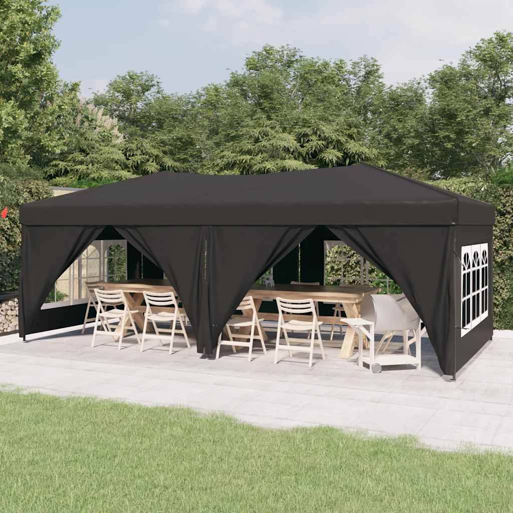 ComfortXL - Tente de Réception Pliante Acier avec Parois Latérales Imperméable pour Fête Anthracite 3x6 m – ComfortXL Outdoor Living - Image 1