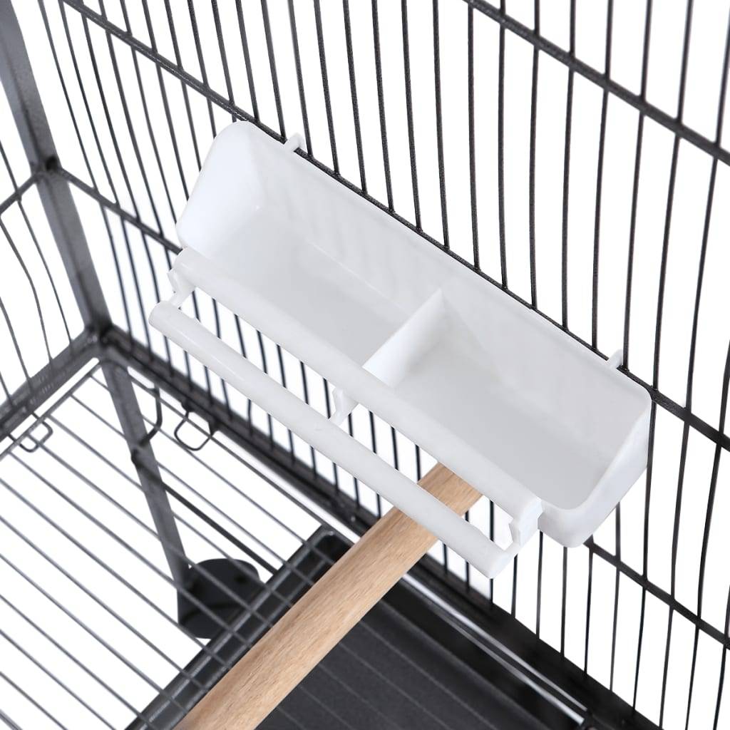 Vidaxl - Cage à oiseaux Noir 54 x 54 x 146 cm Acier vidaXL 170408 - Image 5