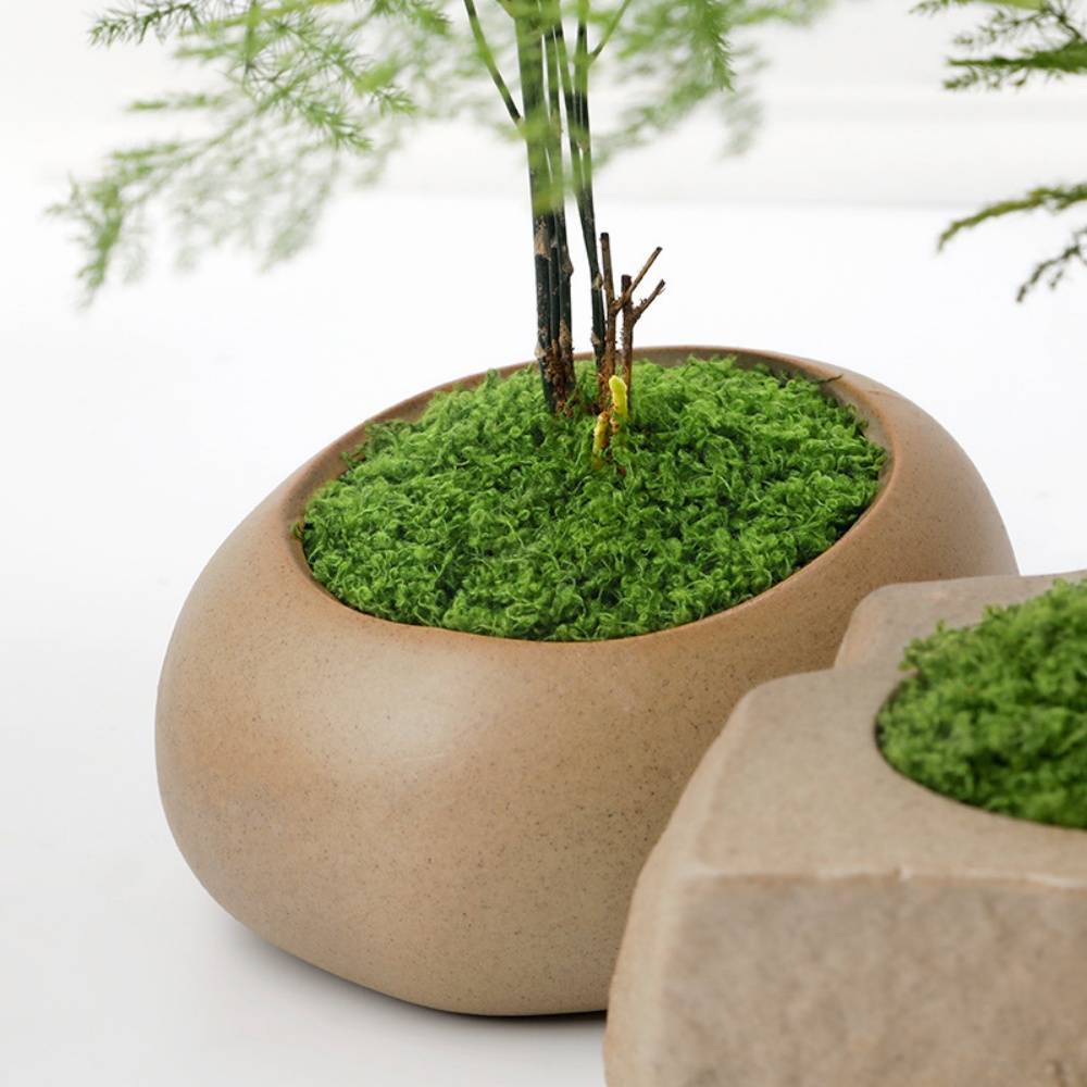 Mousse Artificielle pour Décoration de Jardin - Lot de 2 - Aspect Naturel et Sans Entretien - 100g - Lytech