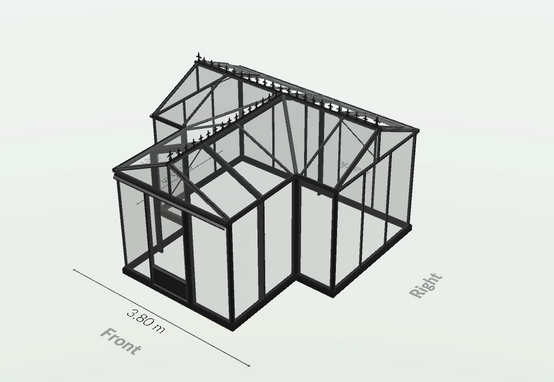 25m² - Serre en verre trempé - Euro T Classic - Laquée - 25m² - vert sapin - L'atelier Des Serres - Image 7