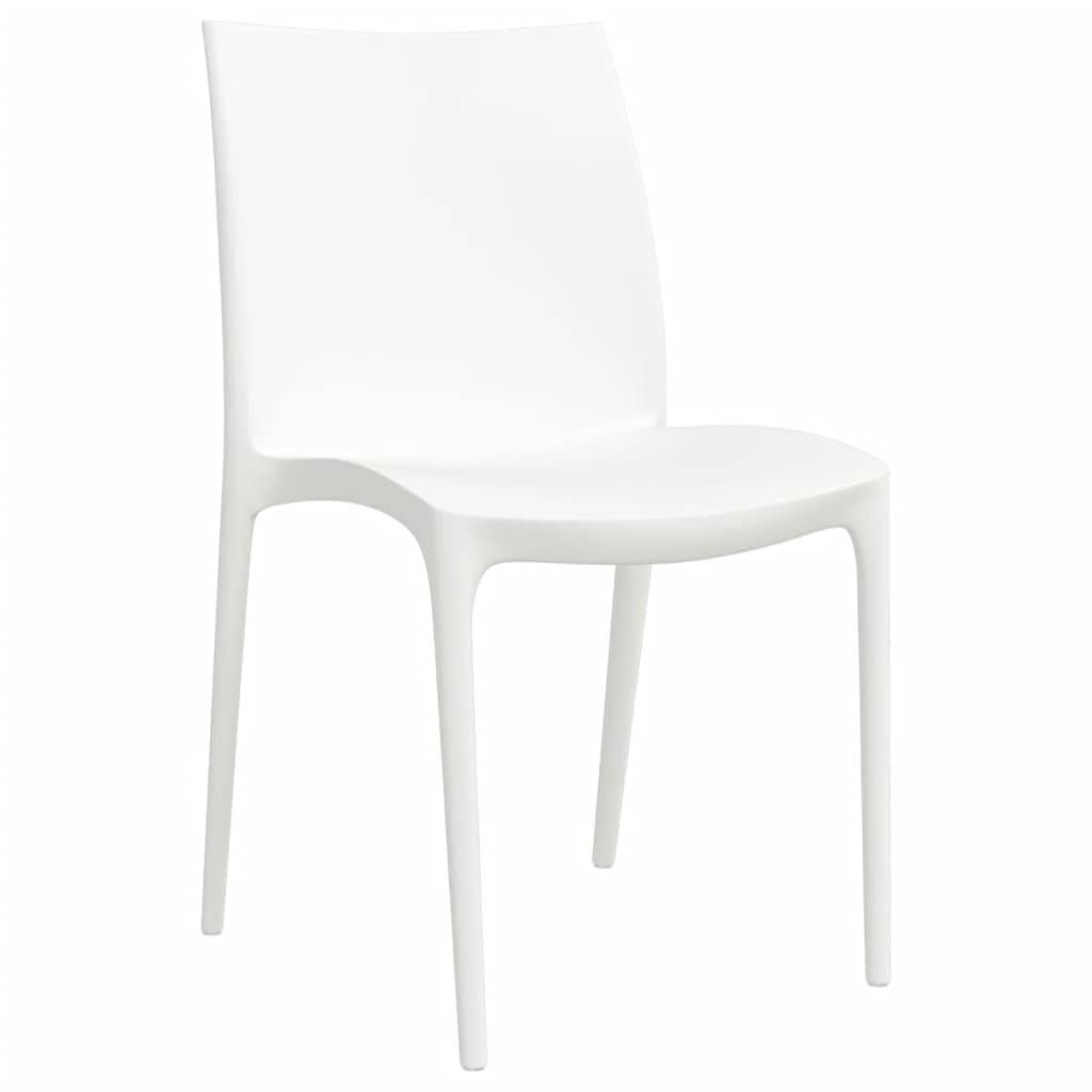 Chaises de jardin blanc polypropylène 50 x 46 x 80 cm (lot de 2) - PANGIVO - Image 3