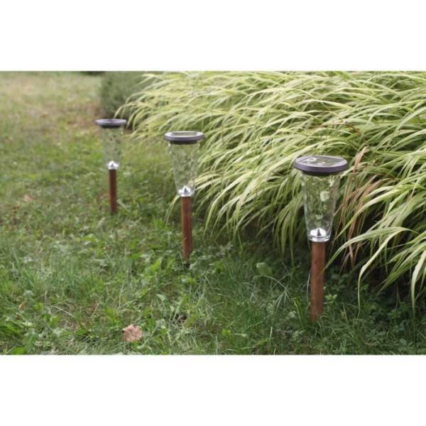 Lot de 3 balises solaires - Canopo - 20 lumens - Beige - Image 4