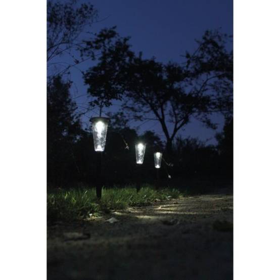 Lot de 3 balises solaires - Canopo - 20 lumens - Beige - Image 2
