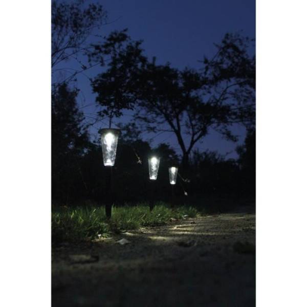 Lot de 3 balises solaires - Canopo - 20 lumens - Beige - Image 2