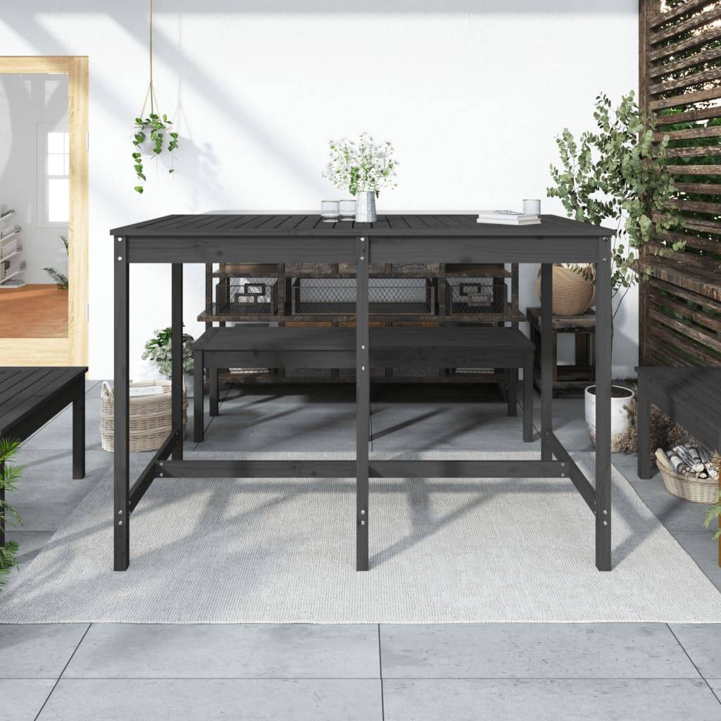 PANGIVO - Table de jardin bois massif pin gris 159,5 x 82,5 x 110 cm - PANGIVO - Image 3