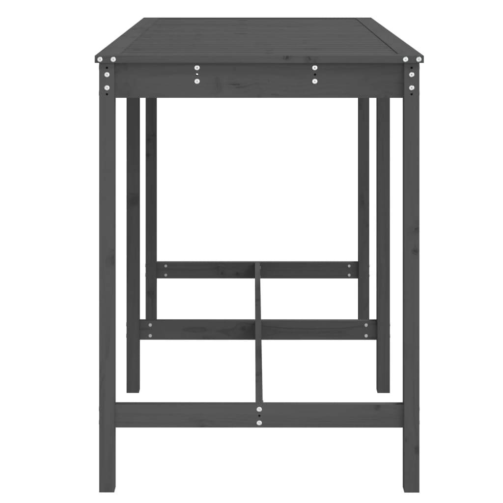 PANGIVO - Table de jardin bois massif pin gris 159,5 x 82,5 x 110 cm - PANGIVO - Image 5