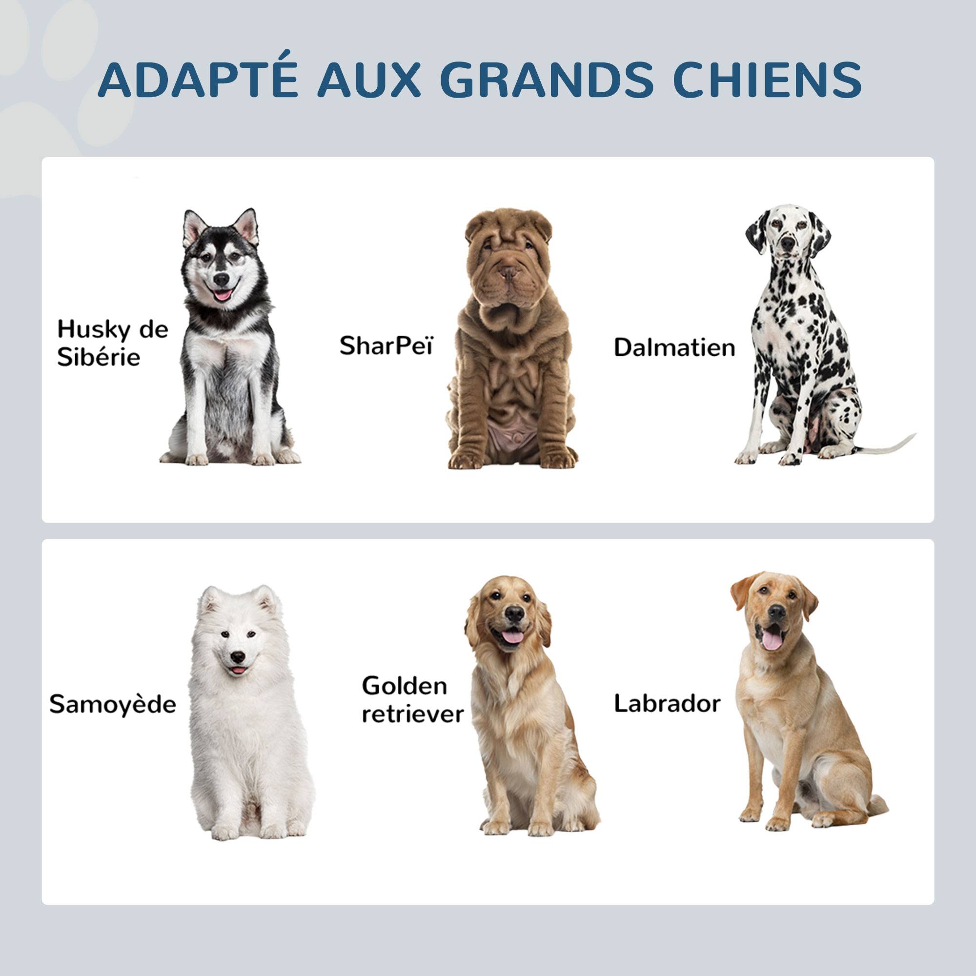Sans Marque - Gamelle double chien chat - porte-gamelles surélevé rangement 2 en 1 - tiroir, 2 gamelles - acier inox. MDF blanc gris - Image 6