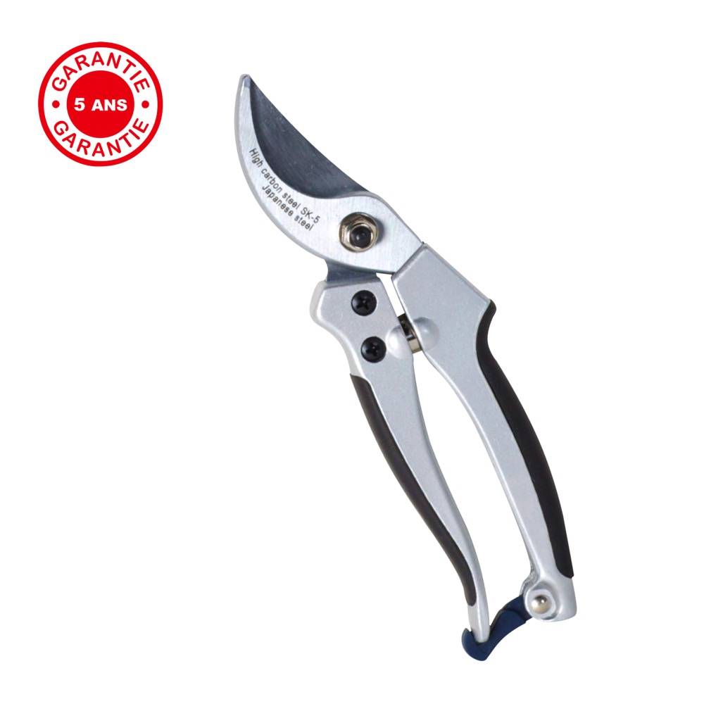 Outils Perrin - Sécateur alu lame courbe, ergonomique et léger, coupe franche, taillant de qualité Outils Perrin
