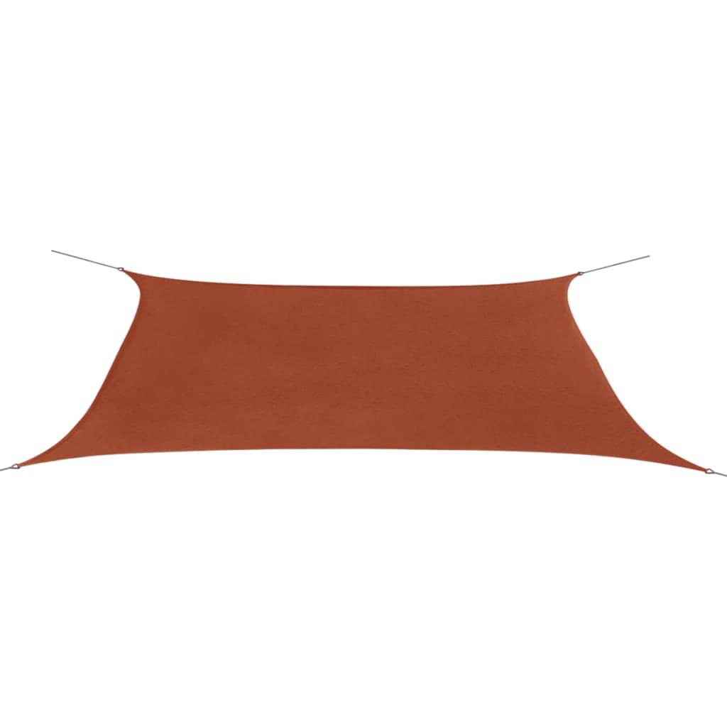Voile toile d'ombrage parasol en tissu oxford rectangulaire 4 x 6 m terracotta - Image 1