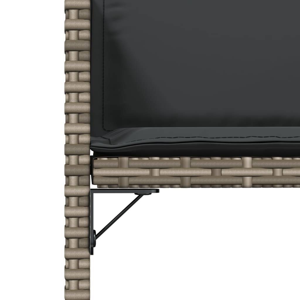 Vidaxl - Chaises de jardin avec coussins lot de 4 gris résine tressée vidaXL 364985 - Image 5