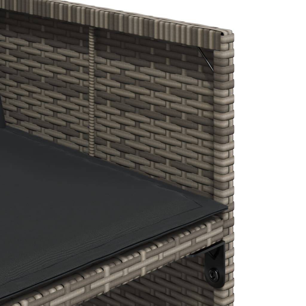 Vidaxl - Chaises de jardin avec coussins lot de 4 gris résine tressée vidaXL 364985 - Image 10