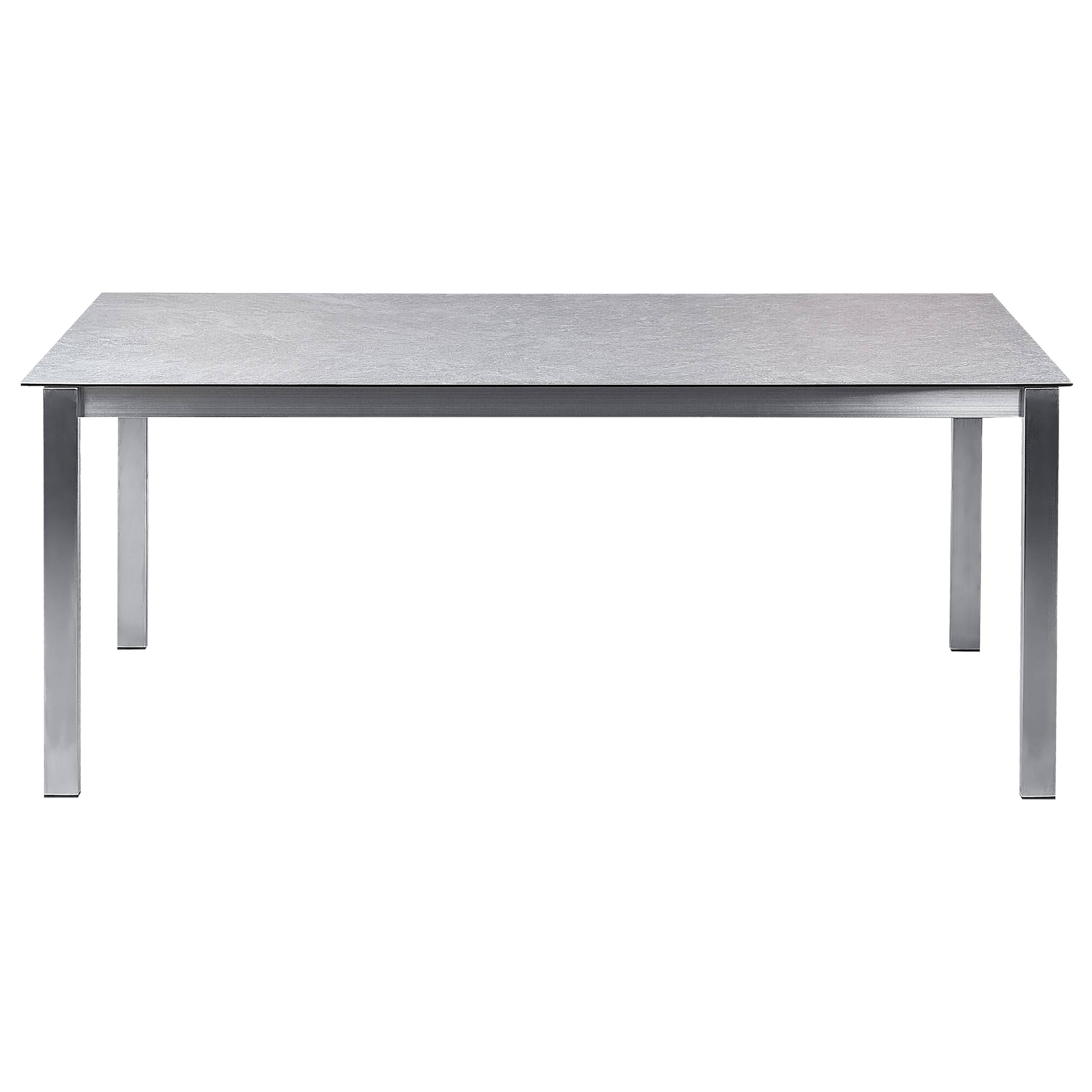Beliani - Set de salle à manger, 6 Personnes Verre de sécurité Gris COSOLETO - Beliani - Image 5