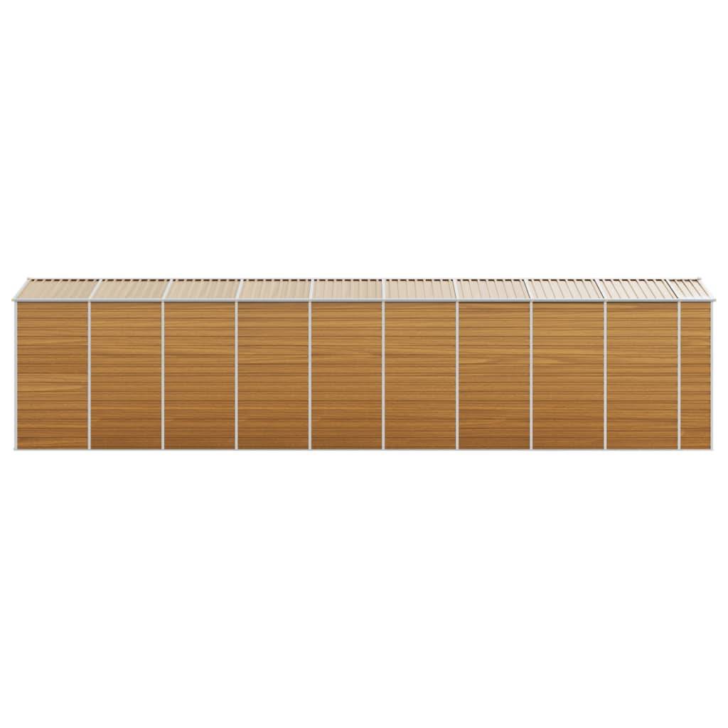 Vidaxl - Abri de jardin marron clair 191x810x198 cm acier galvanisé vidaXL 3188283 - Image 7