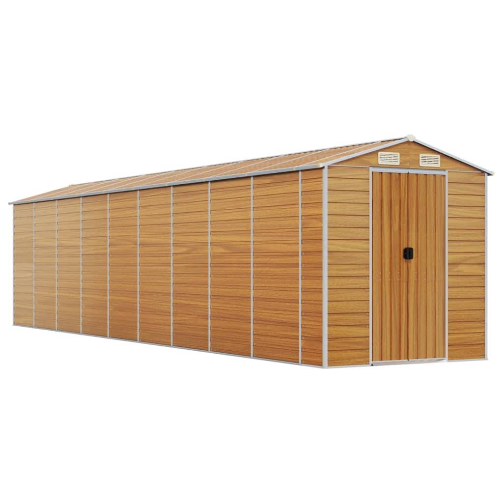 Vidaxl - Abri de jardin marron clair 191x810x198 cm acier galvanisé vidaXL 3188283 - Image 2