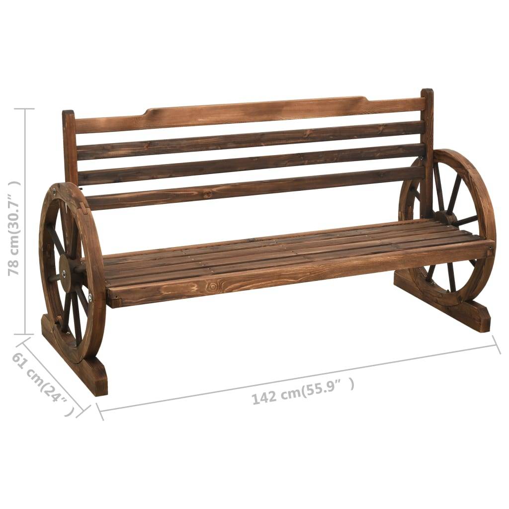 Maison Chic - Banc de jardin - Banc d'extérieur - Banquette 142 cm Bois de sapin massif - Image 8