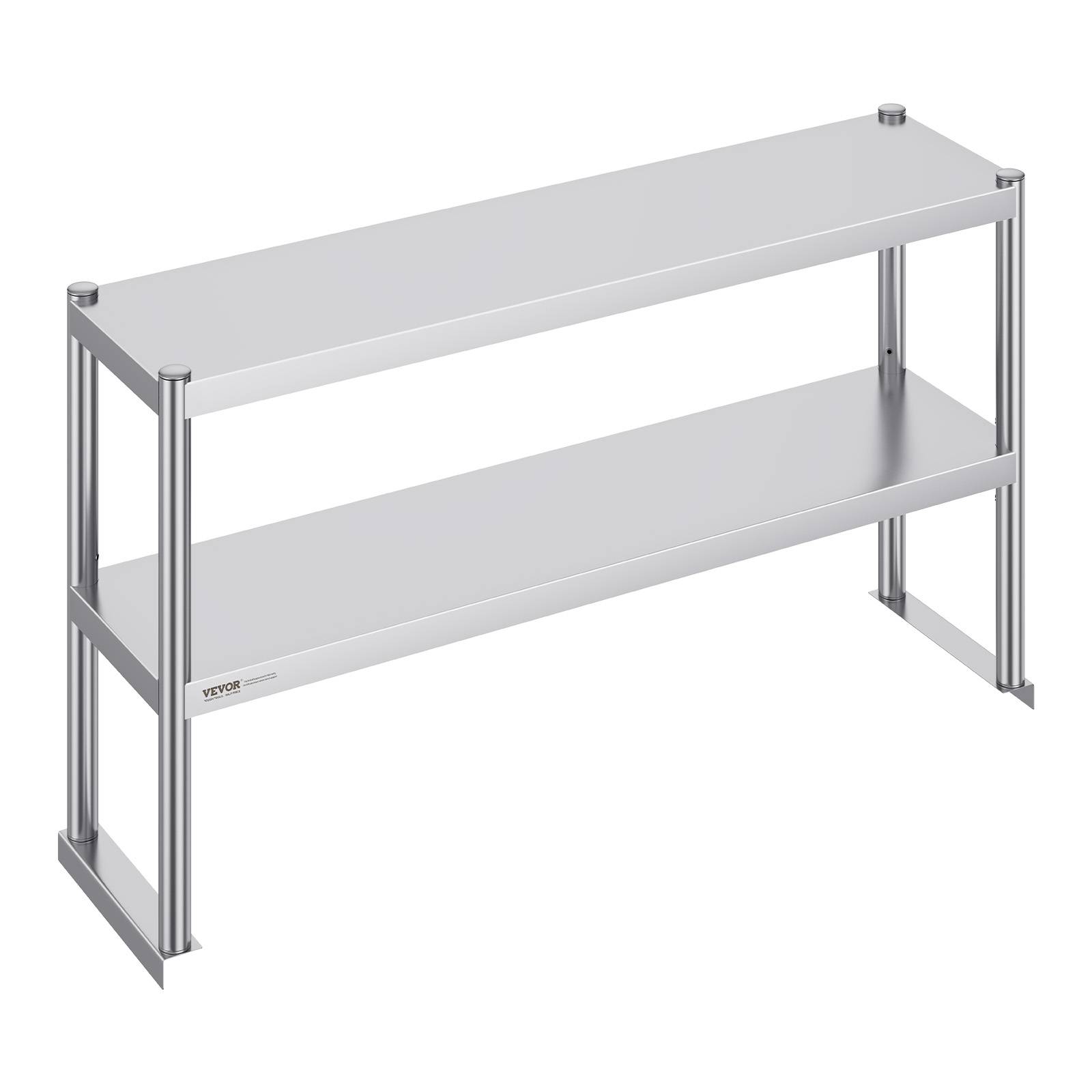 Vevor - VEVOR Étagère deux niveaux réglable acier inoxydable surélevée 12x48 pouces pour tables préparation de cuisine. - Image 1