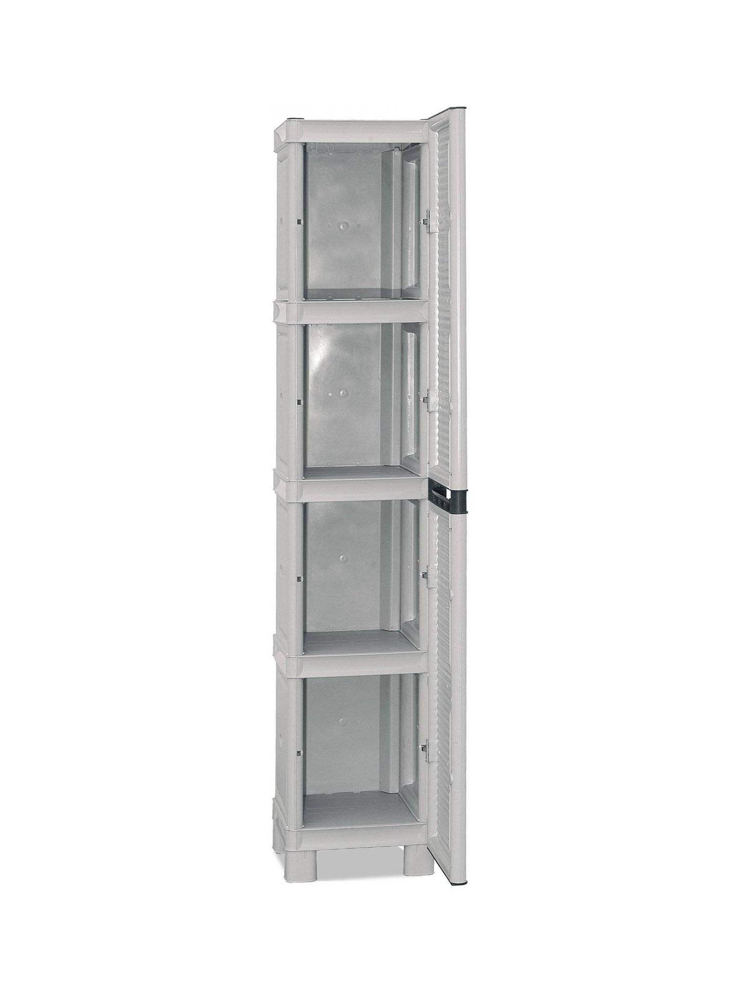 Dmora - Armoire d'extérieur Namur, Armoire polyvalente, Armoire de buanderie, Armoire d'extérieur, 100% Made in Italy, Gris clair, 35x39h172 cm - Dmora - Image 5