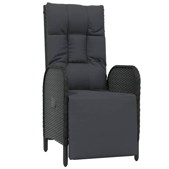 ComfortXL - Salon de jardin 4 places avec chaises inclinables et repose-pieds Noir – ComfortXL Outdoor Living - Image 6